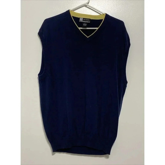 Jos A Bank Leadbetter Golf Mens Sleeveless Sweater Vest Extra Large Pima Cotton - Picture 1 of 7